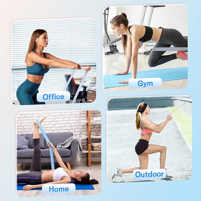 TheFitLife Resistance Exercise Bands for Women - Fabric Workout Bands for Booty, Hip, Glute, Leg, Thigh, Squat, Butt Lift Excersize and Fitness Loop Bands for Home Gym-GravixFit