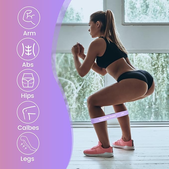 Resistance Bands for Working Out Exercise Loop Bands Workout Bands Set for Men Women Body Stretching, Crossfit Training, Home Workout, Physical Therapy, Booty Legs, Set of 5-GravixFit