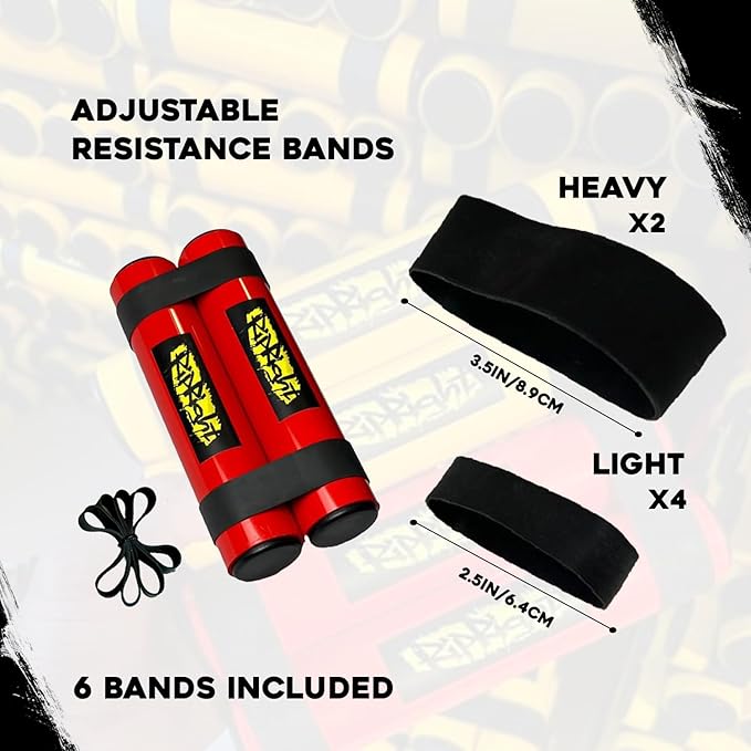 RipStick, Workout Equipment for Joint Rehab, Shoulder and Resistance Training, Muscle Building and Core Workout Equipment with 6 Adjustable Resistance Bands-GravixFit