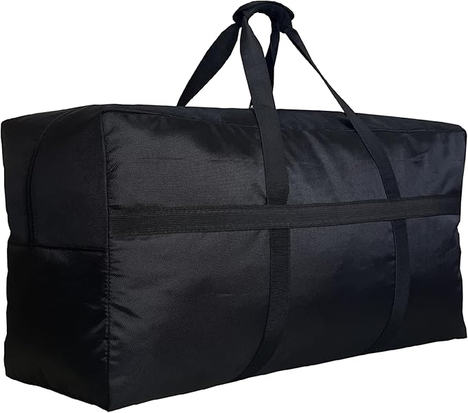 Extra Large Storage Duffle Bag for Travel, Big Foldable XL Duffle Bag for Traveling - Black-GravixFit
