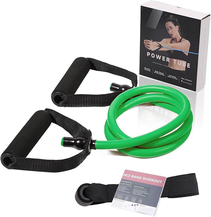 Resistance Bands with Handles for Working Out Women and Men, Exercise Bands with Door Anchor, Stretch Bands for Home Workouts, Simple Guide Included-GravixFit