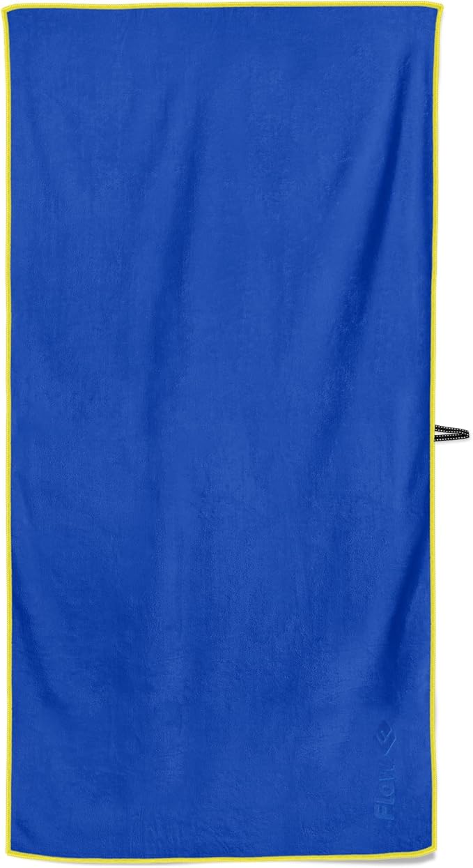 Flow Hydro Sport Towel - Microfiber Quick Dry Swimming Towels for Swim, Pool, Triathlon, and Other Water Sports in Medium, Large, Extra Large, and Hooded Sizes (Blue, Medium (48" x 24"))-GravixFit