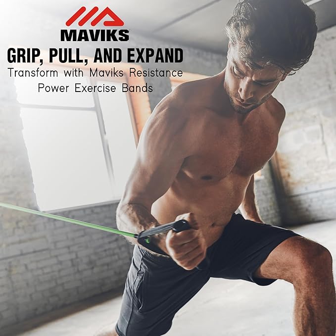 Exercise Resistance Bands for Working Out Set of 5 for Women and Men, Stretch Bands for Exercise, Physical Therapy, Arms Legs Workout, Stretching, Home Fitness-GravixFit