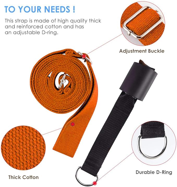 Leg Stretcher, Door Flexibility & Stretching Leg Strap - Great for Ballet Cheer Dance Gymnastics or Any Sport Leg Stretcher Door Flexibility Trainer Premium Stretching Equipment-GravixFit