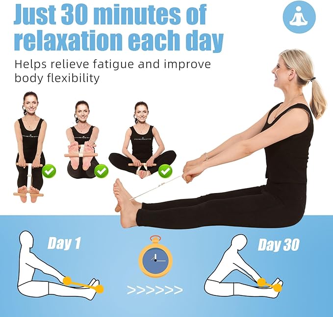 –Innovative Stretching Equipment for Enhanced Flexibility, Pain Relief, and Improved Mobility. it Improves Posture and Offers Adjustable Length Easily Perform Yoga and Stretching, and at Home!-GravixFit