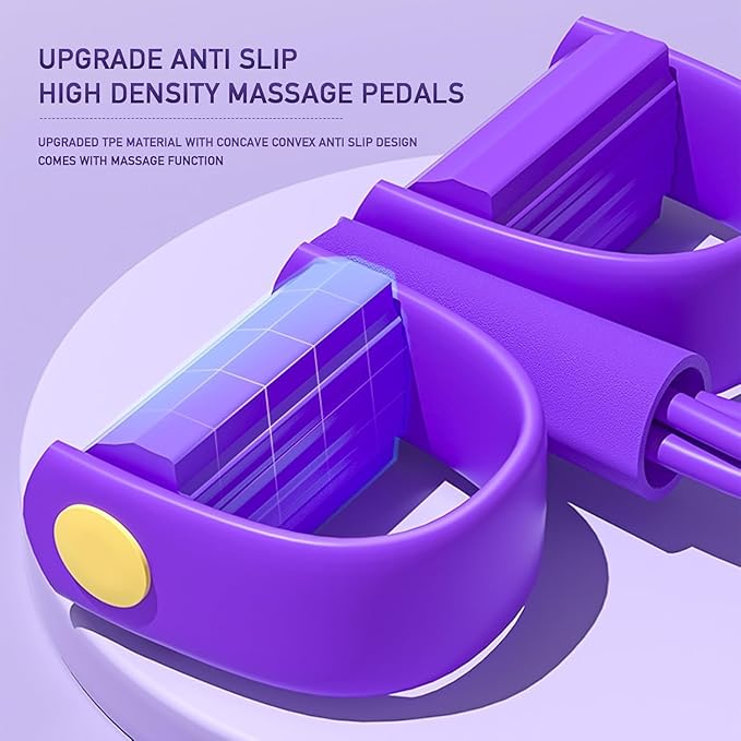 6 Tube Pedal Ankle Puller with 8 Shape Resistance Band, Fitness Resistance Bands for Women, Exercise Bands with Handles, Workout Bands for Abdomen, Waist, Leg, Hip-GravixFit