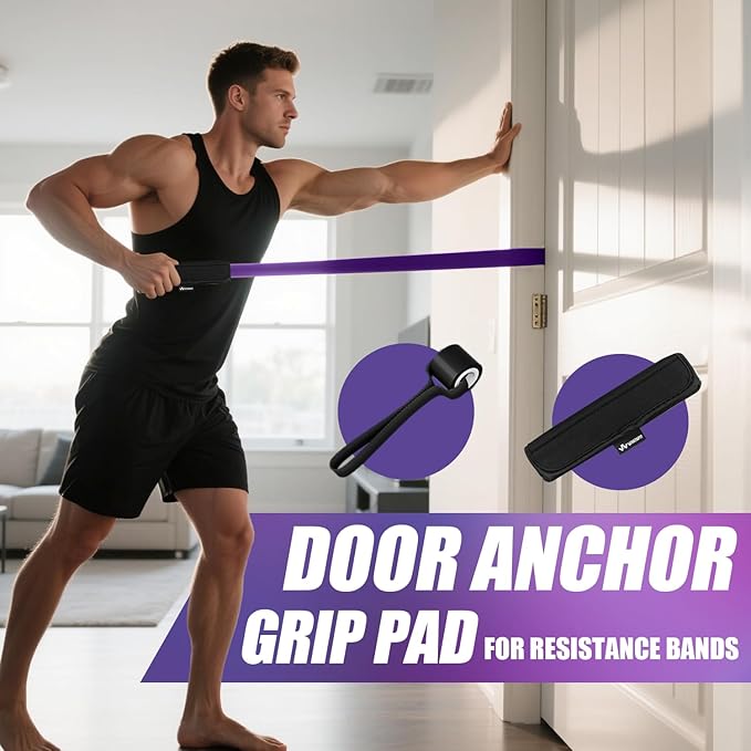 WHATAFIT Resistance Bands, Pull Up Assistance Bands, Exercise Bands, Workout Bands Set for Men and Women Home Fitness, Body Stretching, Strength Training, Physical Therapy-GravixFit