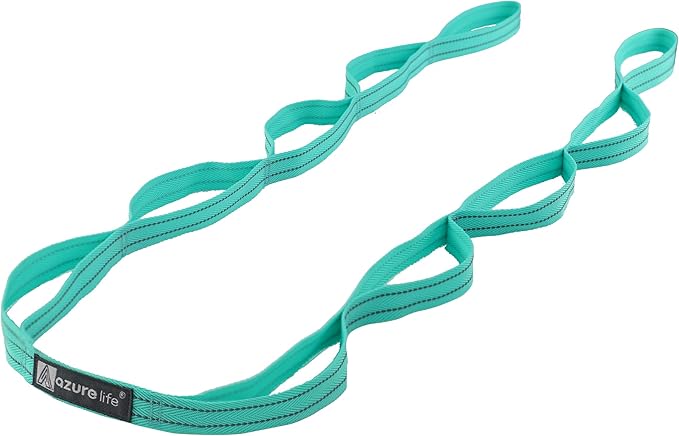 Premium Durable Stretch Straps with Loops, Stretching Strap for Physical Therapy, Multi-Loop Yoga Strap Fitness Exercise Strap for Yoga, Pilates, Dance, Flexibility&Exercise-GravixFit