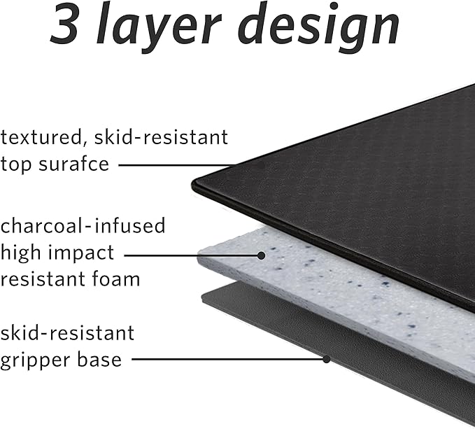 MICRODRY Deluxe Fitness Exercise Yoga Mat for Home & Gym, Extra Thick for High Impact Training, Multi Layered Skid Resistant Surface, Odor Neutralizing with Carrying Strap-GravixFit