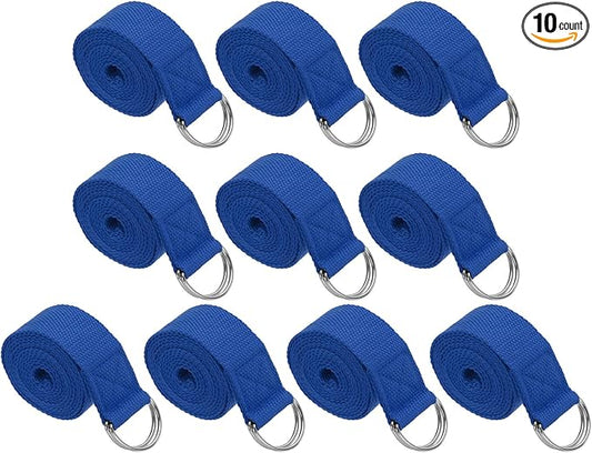 PATIKIL Yoga Strap for Stretching, Cotton Yoga Belt with Adjustable Metal D-Ring Buckle Stretch Band for Fitness Pilates-GravixFit