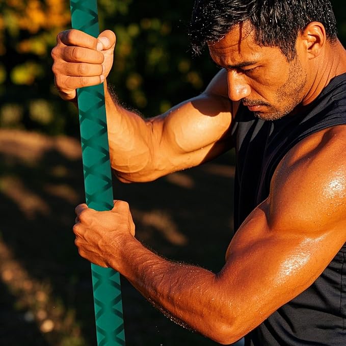 The Huang Yunming yoga stick is made of sturdy steel that is 5 feet high and an adjustable stretching stick, providing flexibility, agility, and balance. Multi functional fitness stick with 5 steel pipes-GravixFit