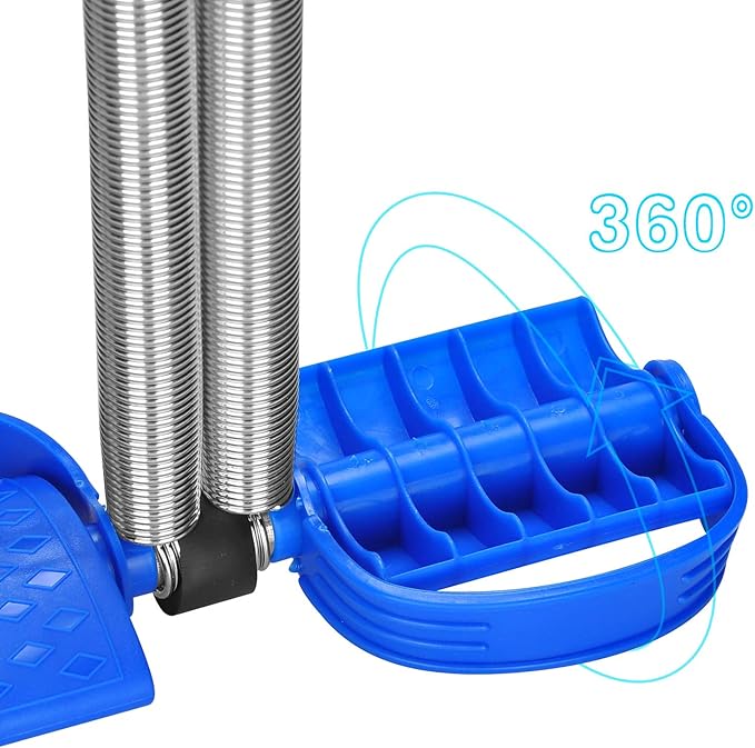 Elastic Sit Up Equipment, Pull Rope Dual Spring Tension Foot Pedal Sit Up Equipment for Abdominal, Leg Exerciser Tummy Trimmer Sport Fitness Slimming Training Bodybuilding at Home Gym-GravixFit