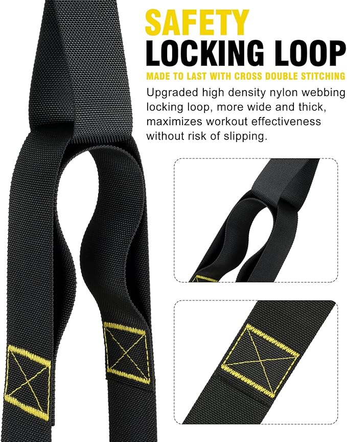 Home Resistance Training Kit, Resistance Trainer Fitness Straps for Full Body Workout, Bodyweight Resistance Bands with Handles, Door Anchor, Heavy Duty Exercise Bands for Home Gym Workout Equipment-GravixFit