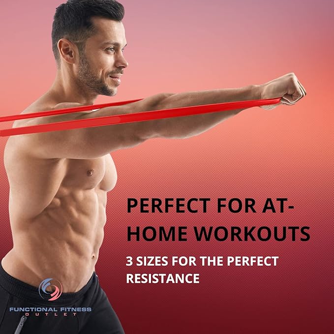 Pull Up Assist Bands Set by Functional Fitness. Heavy Duty Resistance and Assistance Training Band-GravixFit