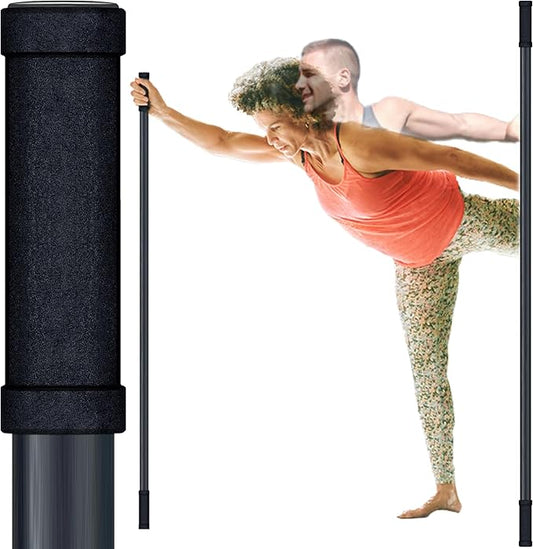 5ft Yoga Stick from Natural Bamboo with Non-Slip Handle-Stretching Stick for Mobility, Flexibility,Exercise,Workout, Physical Therapy,Pilates,Balance Fitness-Access Online Video Guide Without Any Info-GravixFit