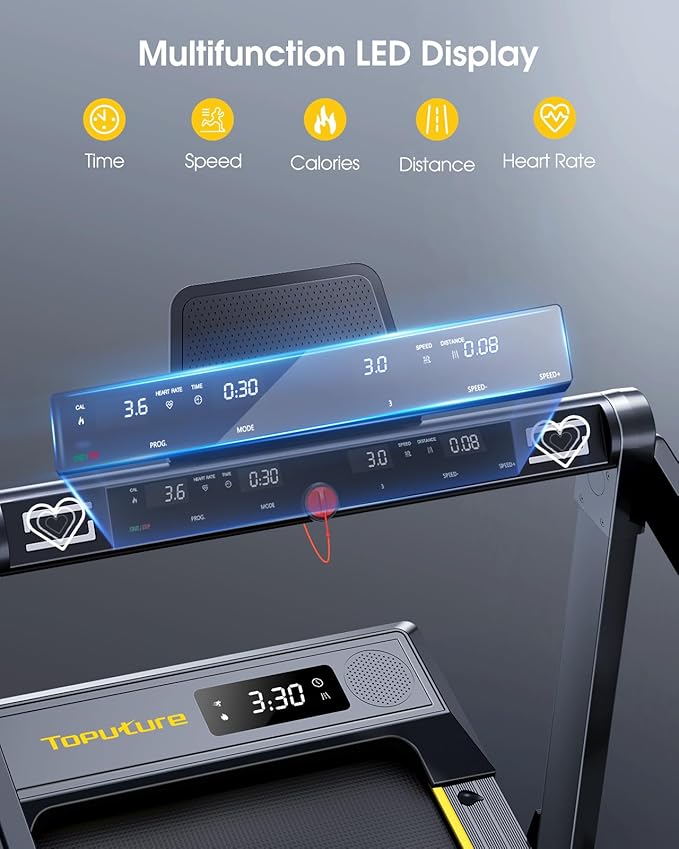 Walking Pad Treadmill with 12% Incline, 4 in 1 Folding Treadmill for Home/Office with Handle Bar, 2.5HP Under Desk Treadmills Portable Walking Pad with App & Bluetooth Speaker, 0.6-10MPH-GravixFit