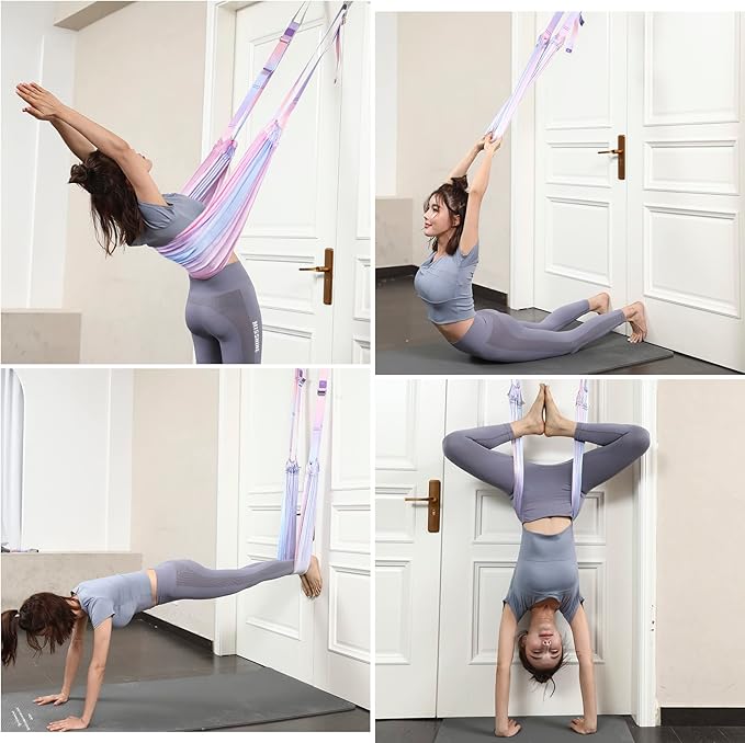 Tchrules Leg Stretcher Strap, Backbend Training Belt with Door Anchor, Flexibility Trainer Stretching Equipment Assist Stretch Strap for Fitness Gymnastics Dance Aerial Yoga Ballet-GravixFit