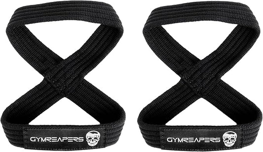 Gymreapers Figure 8 Lifting Straps For Deadlift, Powerlifting, Strongman, & Cross Training Strong Weightlifting Wrist Straps For Men, Women-GravixFit