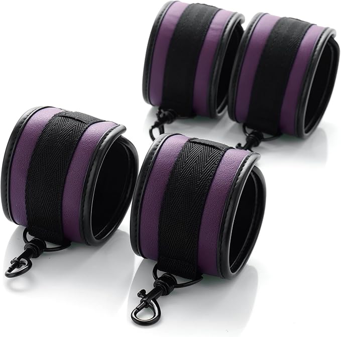 6pcs Black PU Adjustable Straps Sports Training Fitness Gear Home Yoga Set-GravixFit