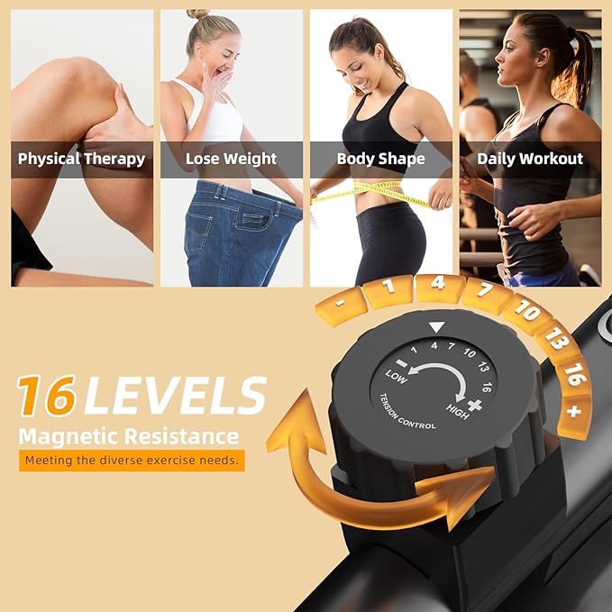 VANSWE Recumbent Exercise Bike for Adults Seniors - Recumbent Bikes for Home with Magnetic Resistance, Bluetooth and App Connectivity, Pulse Sensor-GravixFit