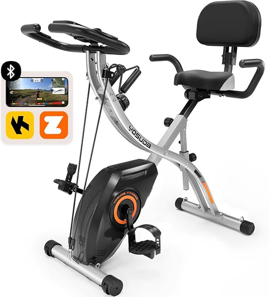 YOSUDA Folding Exercise Bike - Foldable Stationary Bike for Home Gym Workout-GravixFit
