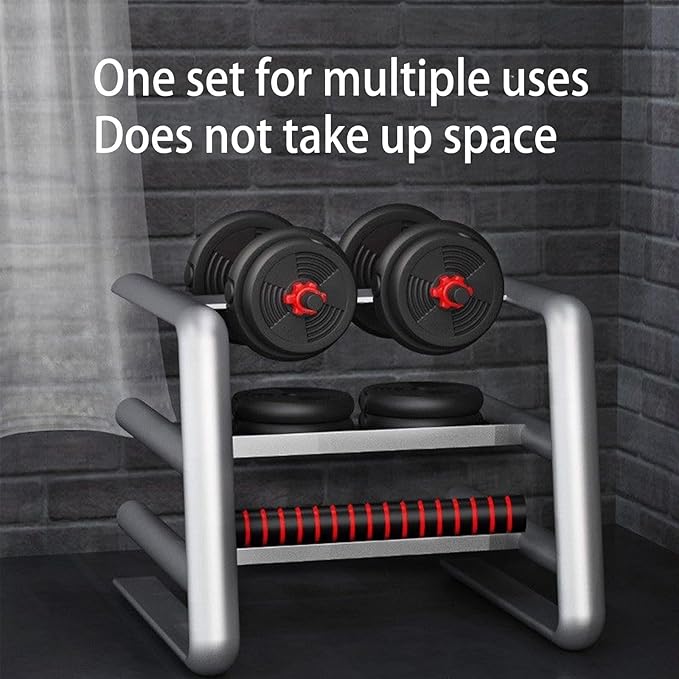Adjustable Dumbbell Set, 5-44 lbs Free Weight Set with Connector for Barbell, Dumbbells, Push-Up Options, Fitness Exercises for Home Gym Suitable Men/Women-GravixFit