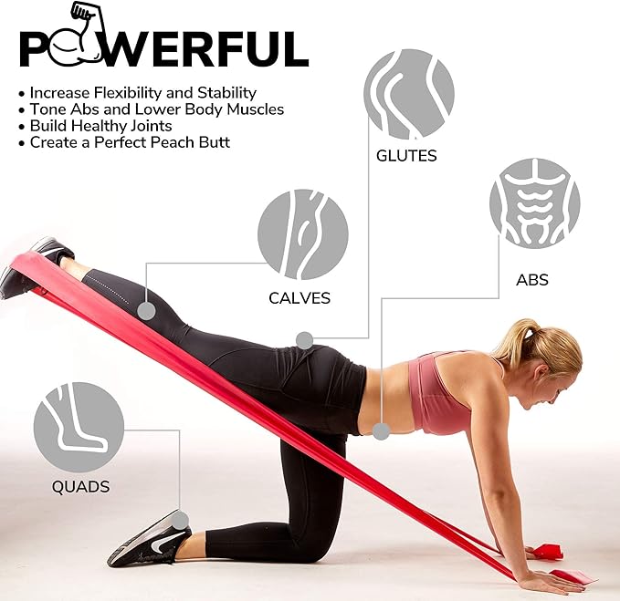 7Ft Long Resistance Bands for Stretching - Resistance Bands Set with Door Anchor - Exercise Bands Including Carry Pouch, E-Book & App - Latex-Free Workout Bands-GravixFit