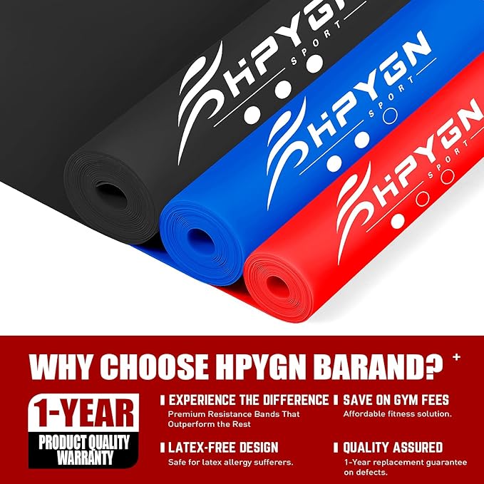 Resistance Bands, Exercise Bands, Physical Therapy Bands for Strength Training, Yoga, Pilates, Stretch Elastic Band with Different Strengths, Workout Bands for Home Gym-GravixFit