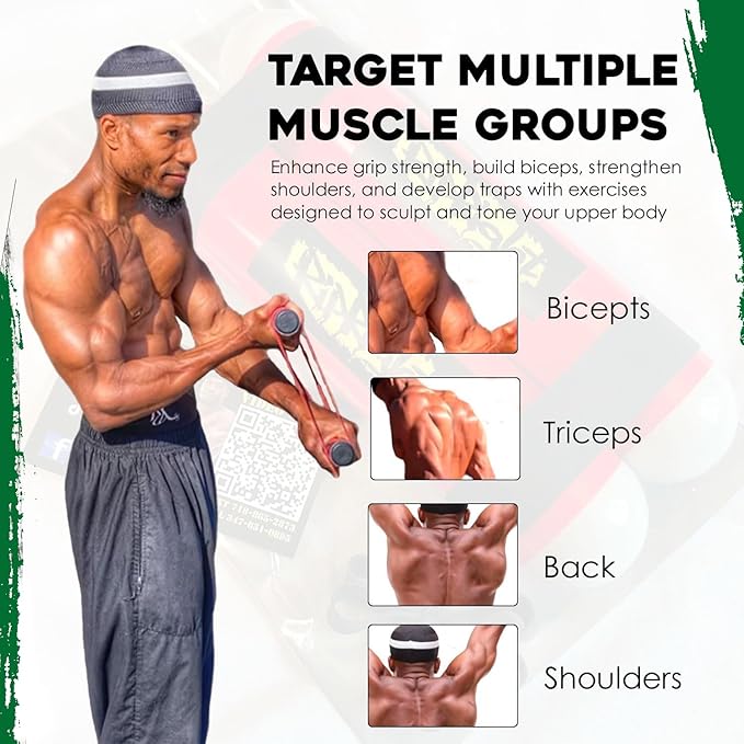 RipStick, Workout Equipment for Joint Rehab, Shoulder and Resistance Training, Muscle Building and Core Workout Equipment with 6 Adjustable Resistance Bands-GravixFit