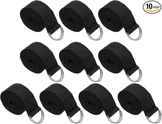 PATIKIL Yoga Strap for Stretching, Cotton Yoga Belt with Adjustable Metal D-Ring Buckle Stretch Band for Fitness Pilates-GravixFit