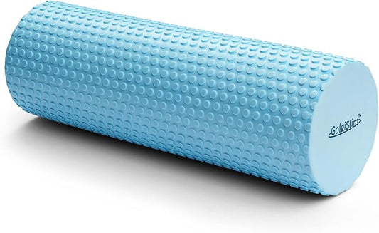 11.8 Inch Medium Density Foam Massage Roller - Light Blue Trigger Point Massage Roller for Deep Tissue Excercise, Massage and Recovery by GolgiStim-GravixFit