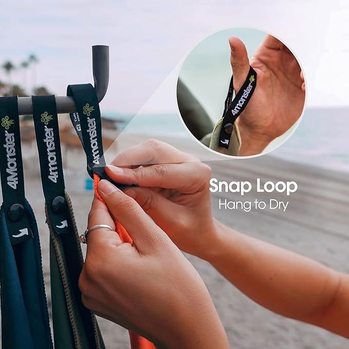 4Monster Camping Towels Super Absorbent, Fast Drying Microfiber Travel Towel, Ultra Soft Compact Gym Towel for Beach Hiking Yoga Travel Sports Backpack-GravixFit