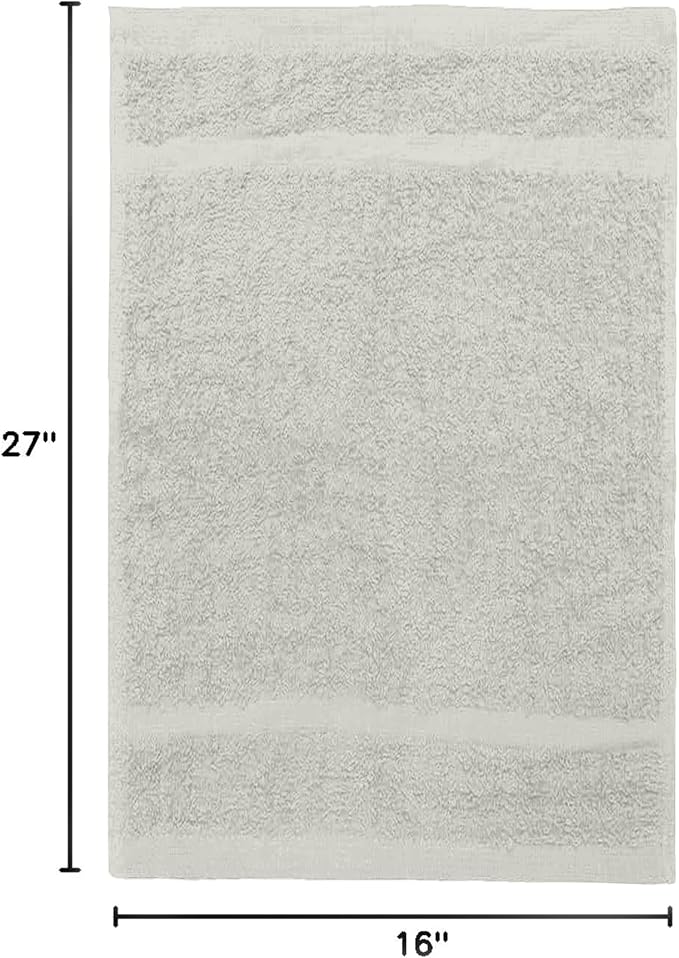 Avalon Salon Towel - Silver Hand Towels Bulk Pack of 24-100% Cotton Absorbent Spa, Facial & Gym Towels for Working Out - 16x27 Inches (Not Bleach Proof)-GravixFit