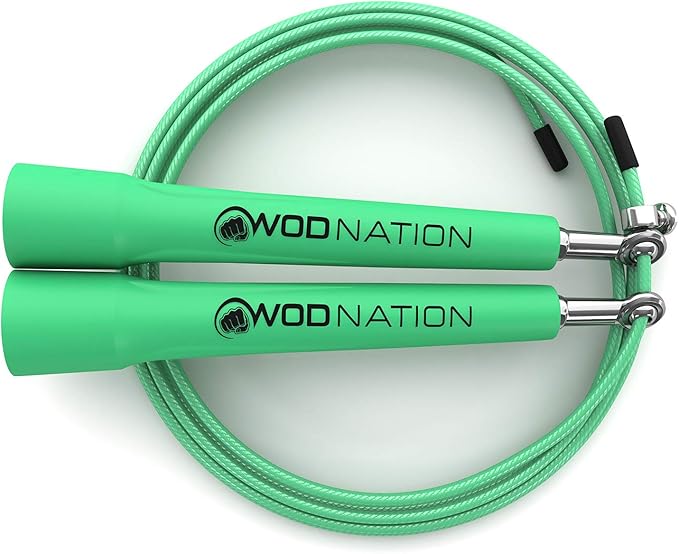 WOD Nation Adjustable Speed Jump Rope For Men, Women & Children - Blazing Fast Fitness Skipping Rope Perfect for Boxing, MMA, Endurance-GravixFit