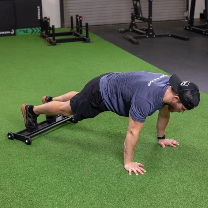 Titan Fitness Glute Hamstring Ab Glider, Leg and Ab Roller for Home Gym Fitness, Lower Body Workout Equipment-GravixFit