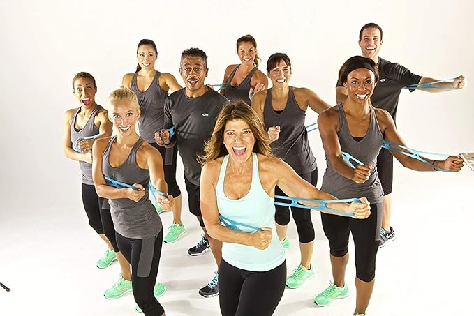 7 Rings Stretch Exercise Band, Portable Silicone Elastic Resistance Band Pilates Flexbands Yoga Stretching Strap Physical Therapy Rehab Belt, Home Gym Workout Equipment for Full Body Exercise-GravixFit