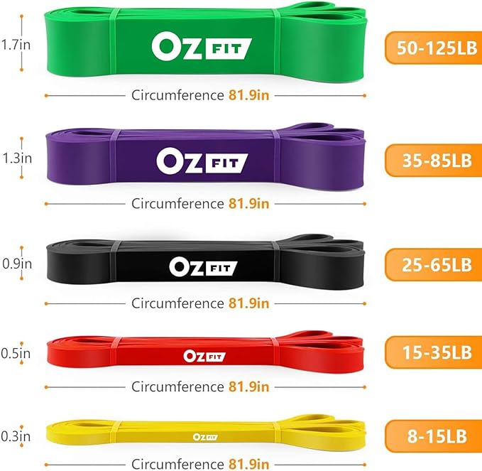 Pull Up Bands, Resistance Bands, Pull Up Assistance Bands Set for Men & Women, Exercise Workout Bands for Working Out, Body Stretching, Physical Therapy, Muscle Training-GravixFit