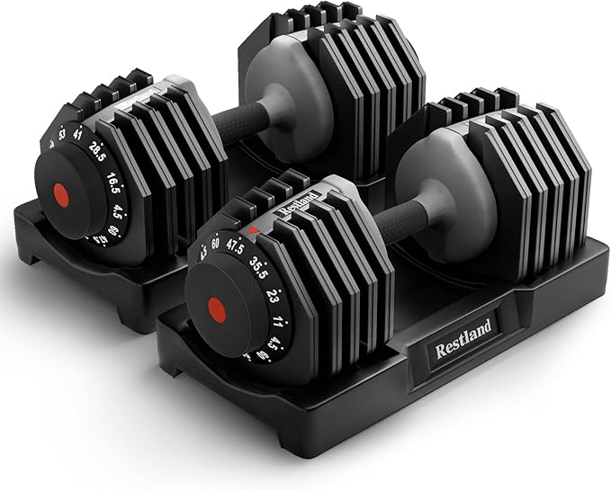 Adjustable Dumbbell Set of 2 Anti-Slip Handle 5 Different Free Weights Per Dumbbell for Men Women Home Workout Gym-GravixFit