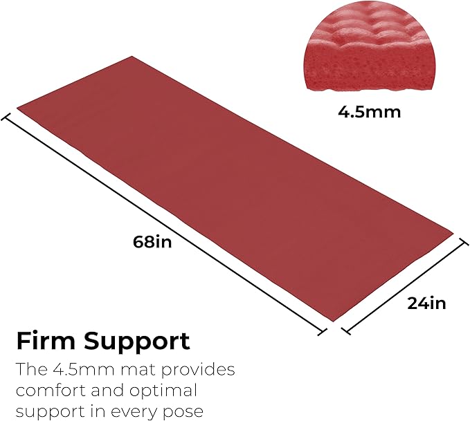 Hello Fit 10-Pack Yoga Mat, 68" x 24" Non Slip Exercise Mat, 4mm Thick Gym Mat for Fitness and Stretching, Bulk Non Toxic Yoga Mats for Schools and Studios-GravixFit