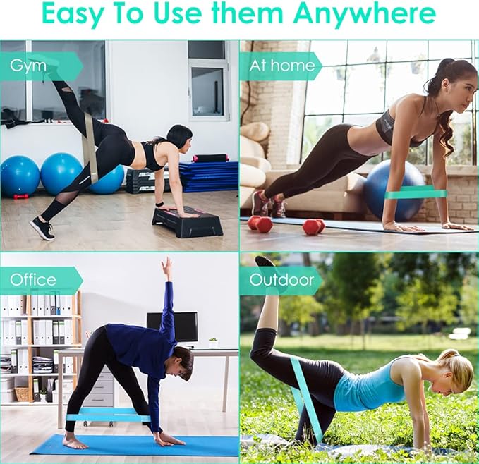 Resistance Bands Set, Workout Bands with Handles, Door Anchor, Ankle Straps and Carry Bag, Exercise Bands for Shape Body and Home Workouts-GravixFit