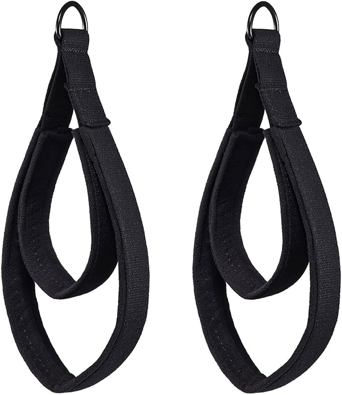 Pilates Double Loop Straps for Reformer, D Ring Straps Handle, Yoga Exercise Straps, 2 PCS-GravixFit