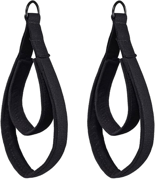 Pilates Double Loop Straps for Reformer, D Ring Straps Handle, Yoga Exercise Straps, 2 PCS-GravixFit
