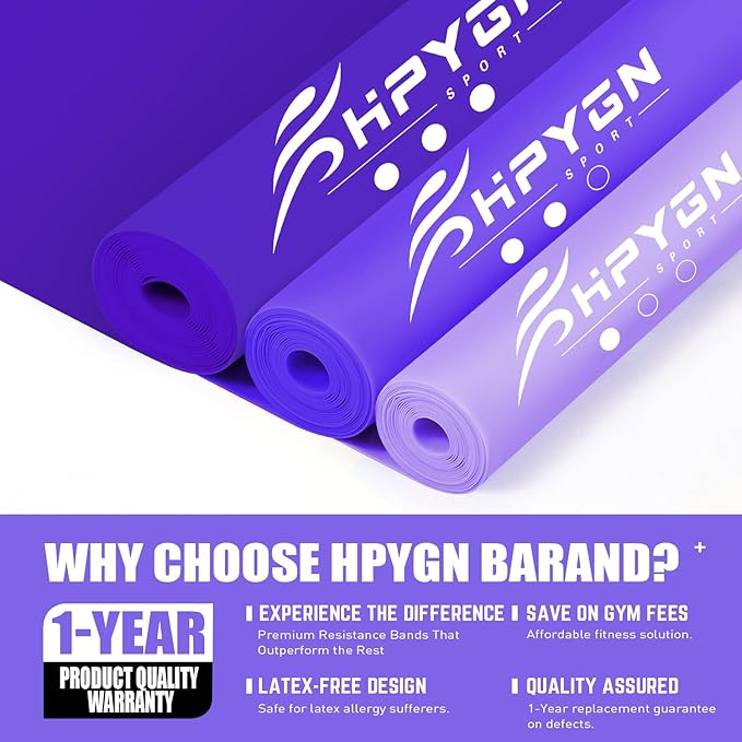 Resistance Bands, Exercise Bands, Physical Therapy Bands for Strength Training, Yoga, Pilates, Stretch Elastic Band with Different Strengths, Workout Bands for Home Gym-GravixFit