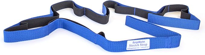RangeMaster Stretch Strap with Exercise Guide│ Versatile Multi-Loop Strap Perfect for Yoga, Pilates, and Physical Therapy │ Portable │ Helps Improve Flexibility-GravixFit