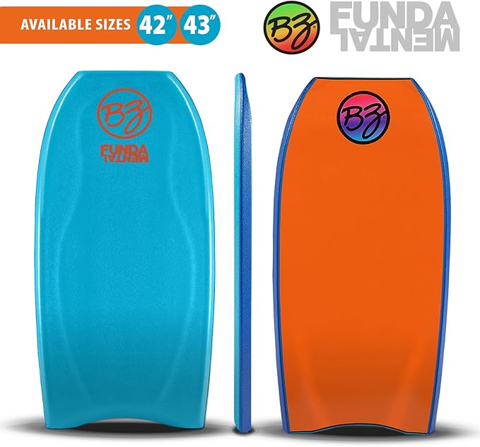 BZ Bodyboards - Fundamental Bodyboard - Advanced Riders - Zero-G Polypro Core - Surlyn Slick - 8LB H-Cell Deck - Crescent Tail - Advanced Riders, Superior Performance