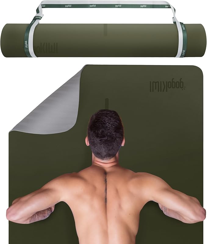 Extra Wide Yoga Mat for Men Women (72"L x 36"W) Non Slip Fitness & Exercise Mat with Alignment Marks for Yoga, Pilates, Floor Workouts-GravixFit