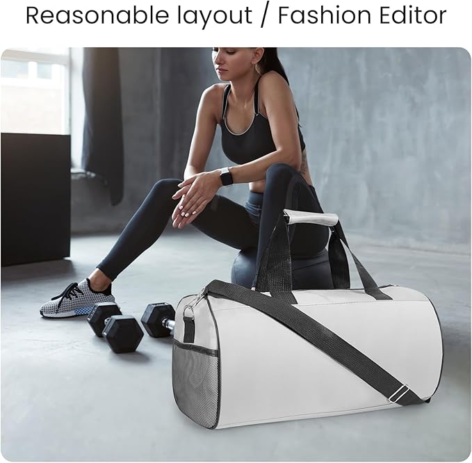 C&F BOGMOST Small Gym Bag for Travel & Duffel - 20 Inch Lightweight Carry On Bag for Men & Women, Mini Duffel Bag,Perfect for Sports, Weekend Trips, and Overnight Stays, Grey-GravixFit