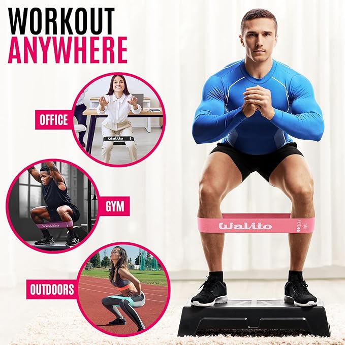 Fabric Resistance Bands for Working Out - Booty Bands for Legs -Glutes Training for Women and Men - Exercise Bands for Squats, Yoga, Physical Therapy -Home Gym Fitness-GravixFit