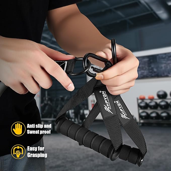 HPYGN Resistance Bands, Heavy Exercise Bands with Handles, Fitness Bands for Working Out, Workout Bands for Men, Weight Bands Set for Muscle Training, Strength, Slim, Yoga, Home Gym Equipment-GravixFit