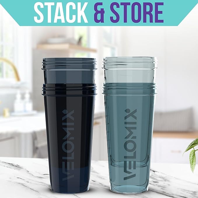 '-4 PACK 28 Oz Protein Shaker Bottle for Protein Mixes - 4x Wire Whisk | Leak Proof Shaker Cups for Protein Shakes | Protein Shaker Bottle Pack | Protein Shake Cup (Aqua Depths)-GravixFit